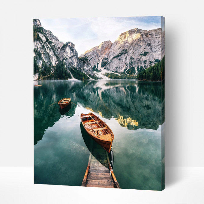 Braies lake-PEINTURE PAR NUMERO