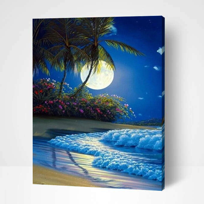 Waves Under The Moon-PEINTURE PAR NUMERO