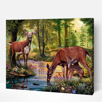 Calm Deers- PEINTURE PAR NUMERO