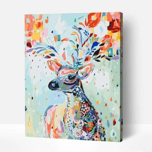 Pastel Deer-PEINTURE PAR NUMERO