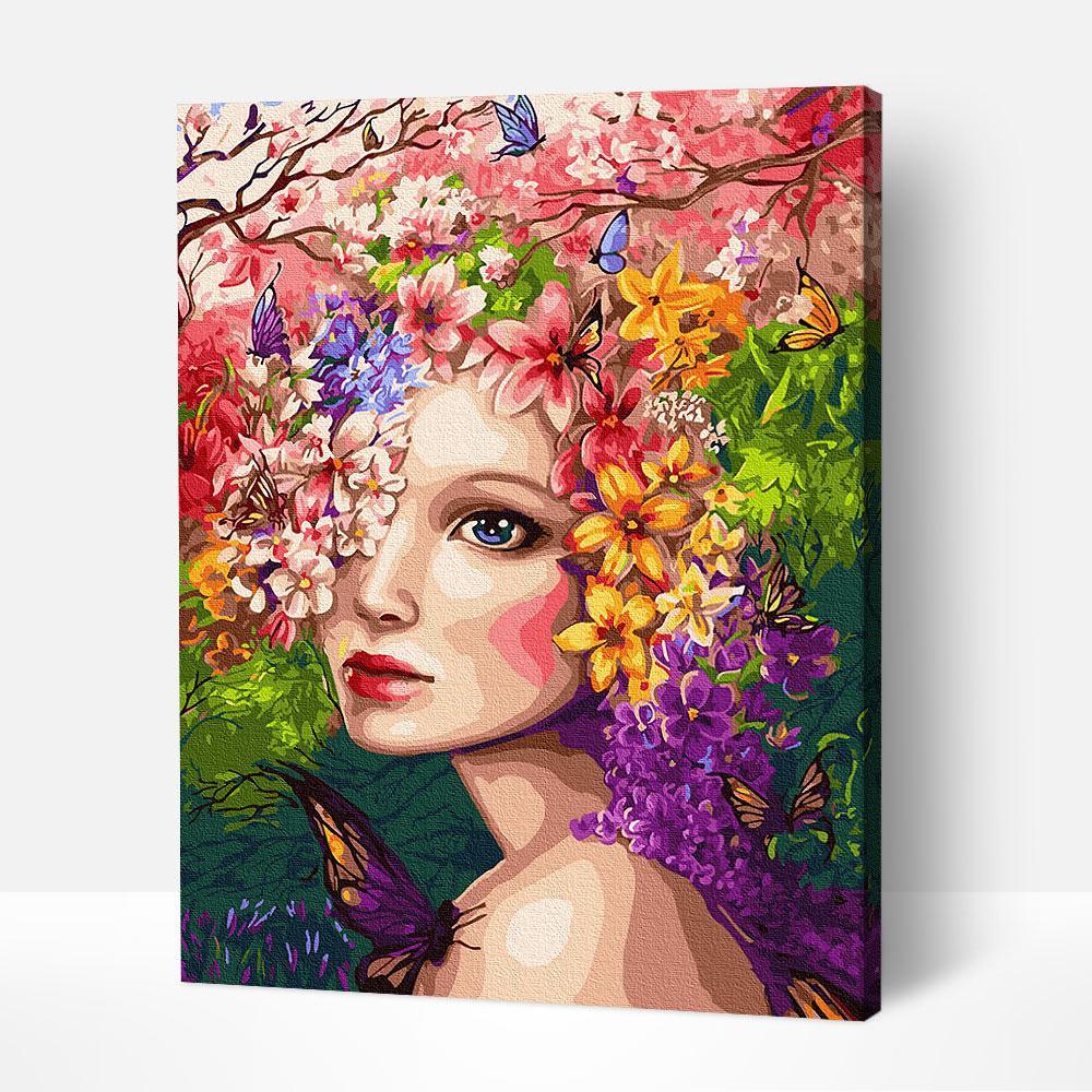 Spring Girl-PEINTURE PAR NUMERO