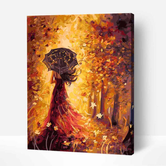 A Walk in Autumn-PEINTURE PAR NUMERO