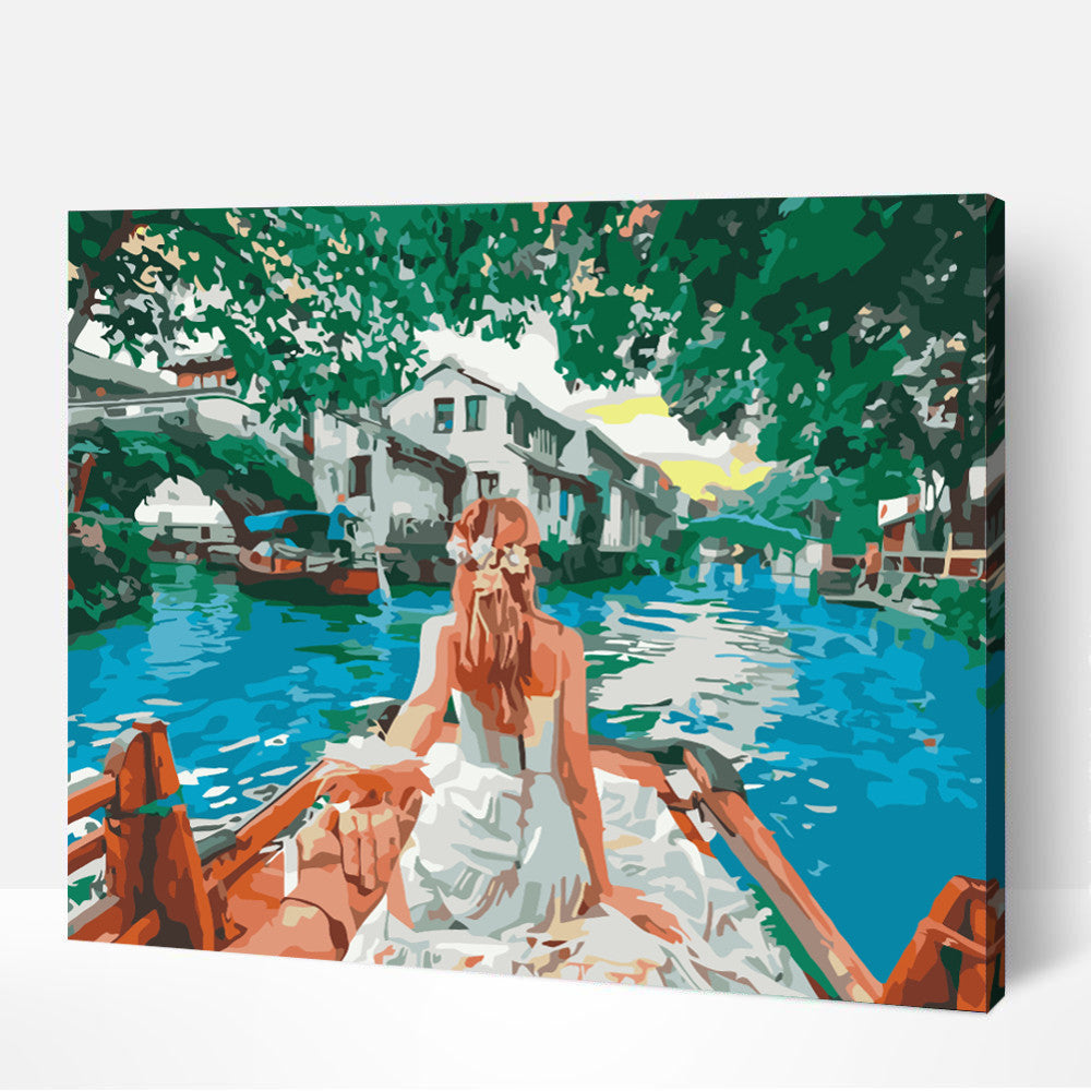 Balade Romantique Jeunes Mariés-PEINTURE PAR NUMERO