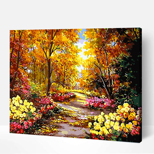A Middle Way Of Flowers-PEINTURE PAR NUMERO