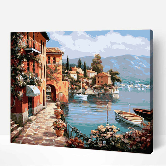 Vue sur la Riviera Italienne-PEINTURE PAR NUMERO