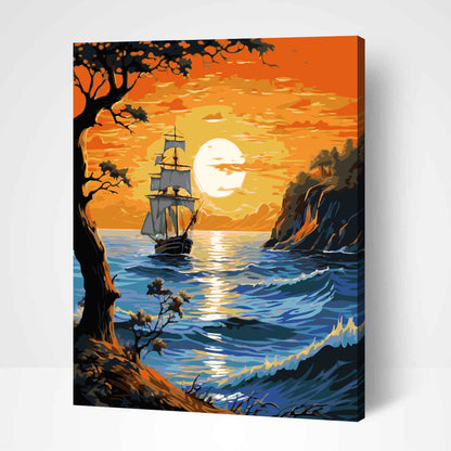 Aventure au Crépuscule-PEINTURE PAR NUMERO