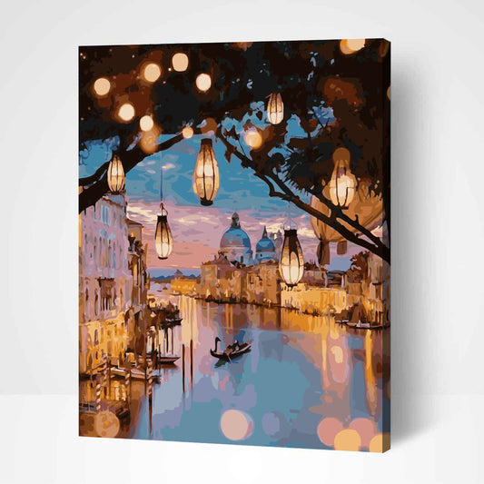 City Lights Of Venice-PEINTURE PAR NUMERO