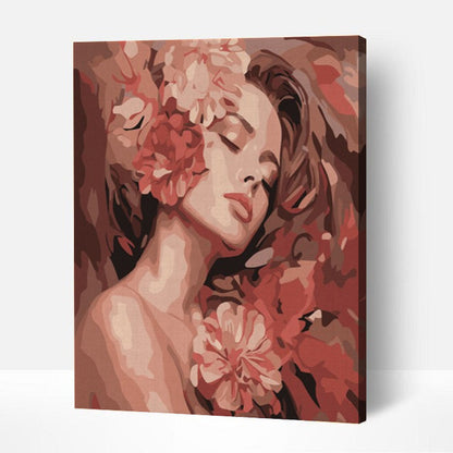 La Belle endormie aux camélias-PEINTURE PAR NUMERO