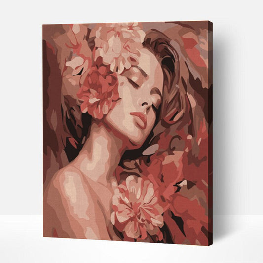 La Belle endormie aux camélias-PEINTURE PAR NUMERO
