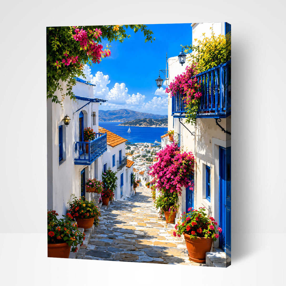 Ruelle Fleurie sur la Mer-PEINTURE PAR NUMERO